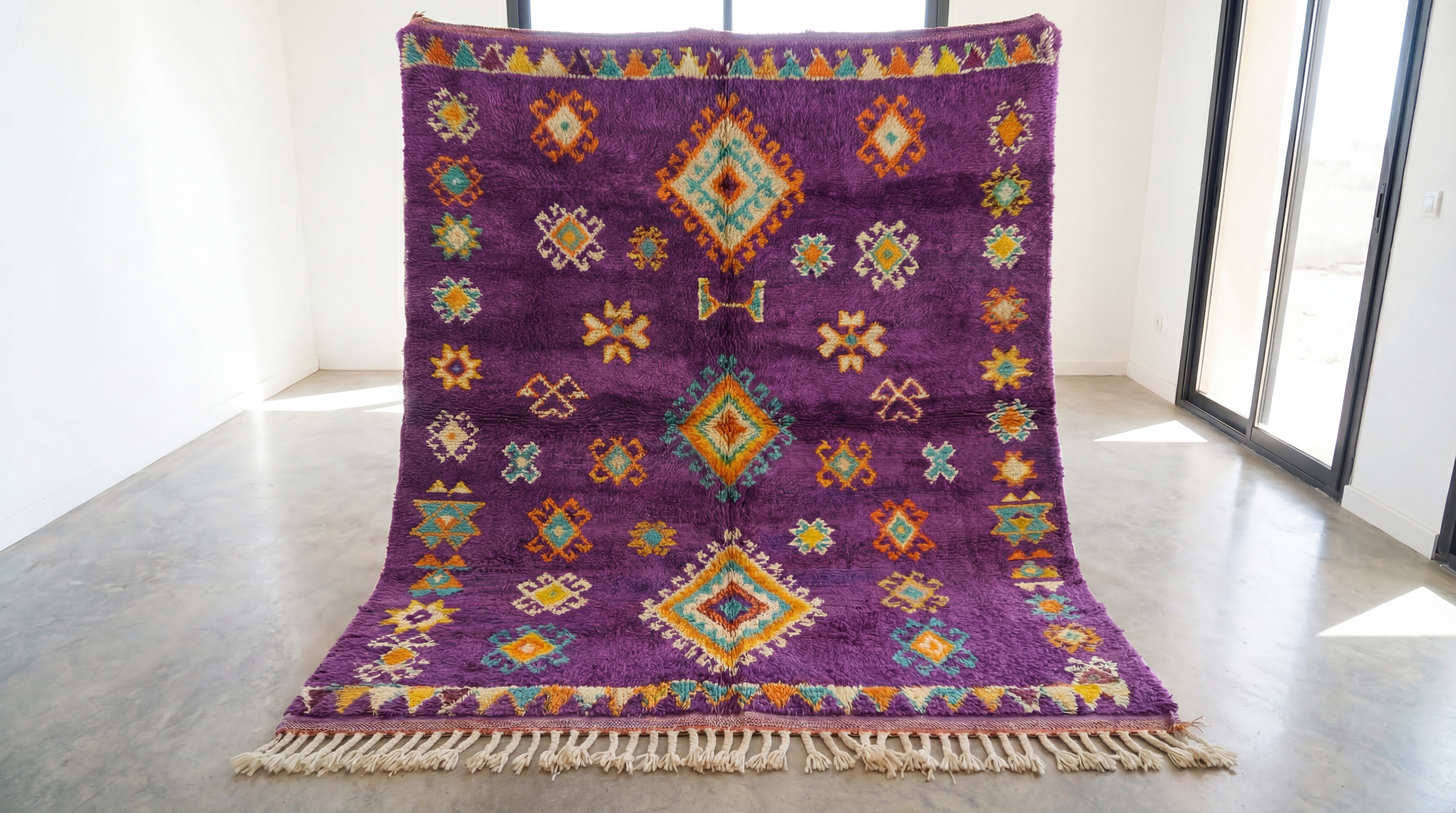 Artistic Azilal Moroccan Rug – Authentic Handwoven Berber Wool Carpet